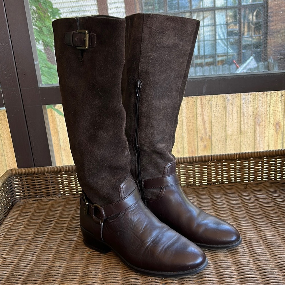 Ralph Lauren suede riding boots brown size 7